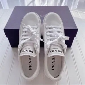 Prada | Shoes | Prada White Leather Calzature Donna Vitello